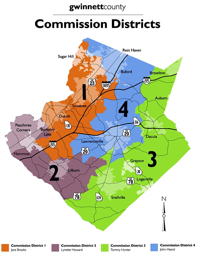 gwinnett county zoning map 2013 Commission District Map Georgiapol Com gwinnett county zoning map